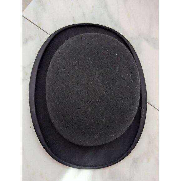 Christy\'s Of London Unisex Black Fur Wool Felt Feather Adorned Bowler Hat Size 7 main image 6